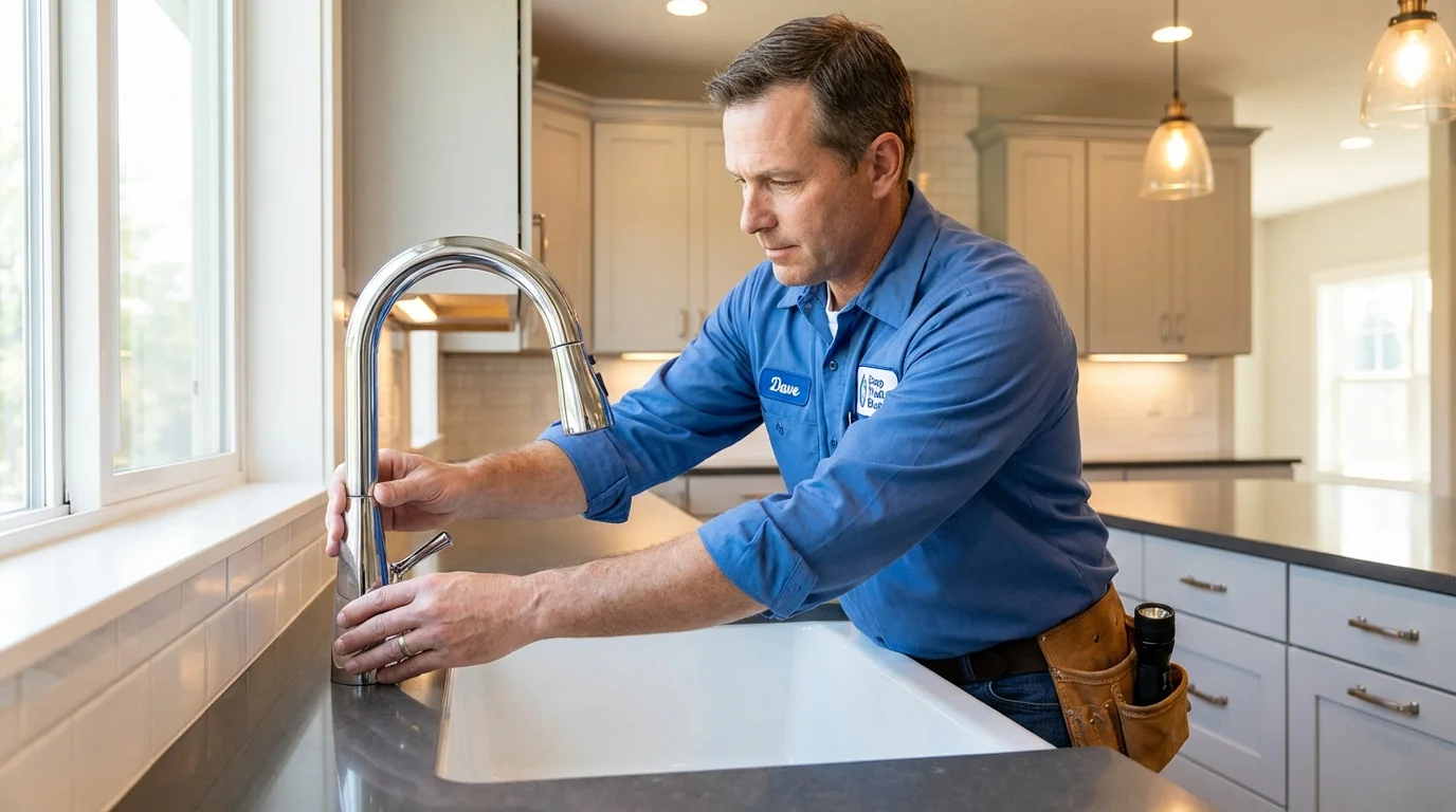 Kitchen faucet installation by Johns Plumbing LLC in Unalaska